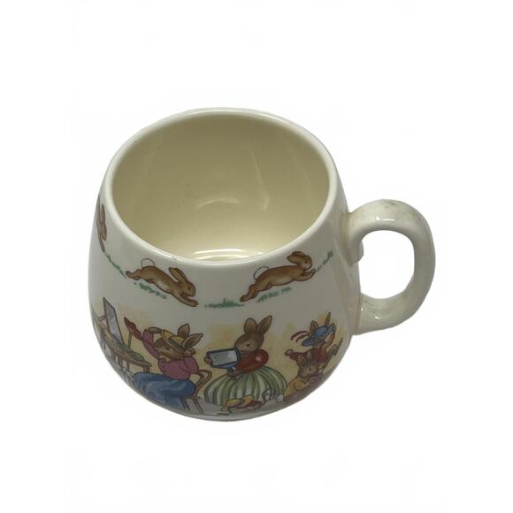 BUNNYKINS Royal Doulton Child's Cup Mug Fine Bone China Made in England Vintage - Picture 3 of 5